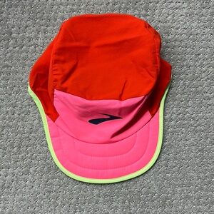 Brooks Vibrant Red and Pink Sports Cap